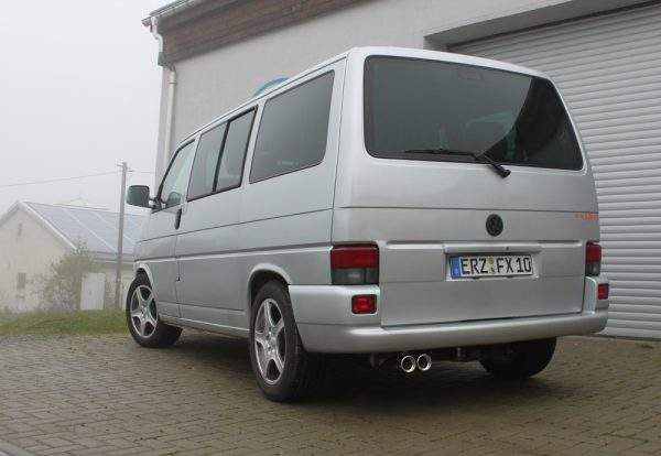 VW T4 - Frontantrieb - Bus/ Transporter/ Multivan/ Caravelle Endschalldämpfer - 2x80 Typ 13 – Bild 3