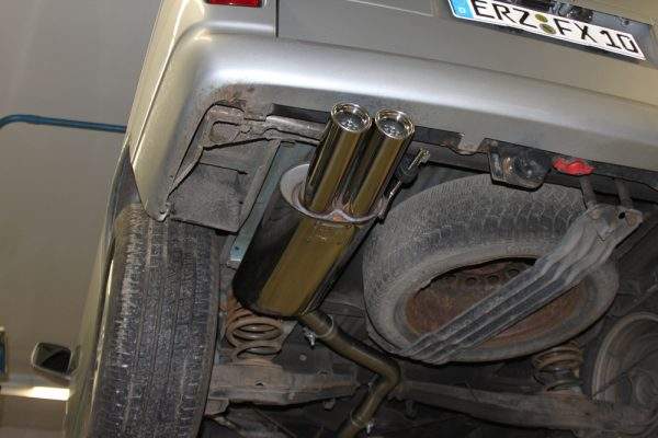 VW T4 - Frontantrieb - Bus/ Transporter/ Multivan/ Caravelle Endschalldämpfer - 2x80 Typ 13 – Bild 6