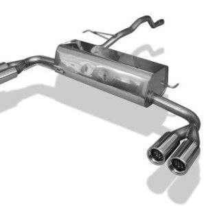 VW Bus T4 Syncro Endschalldämpfer quer Ausgang rechts/links inkl. Verbindungsrohr mit Halter - 2x76 Typ 13 rechts/links