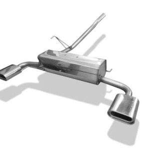 VW Bus T4 Syncro Endschalldämpfer quer Ausgang rechts/links inkl. Verbindungsrohr mit Halter - 160x80 Typ 53 rechts/links