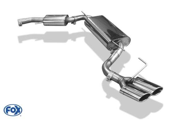 VW T4 - 2,5l TDI Sidepipe bestehend aus End- und Vorschalldämpfer mit Ausgang an der Fahrerseite - 2x106x71 Typ 38