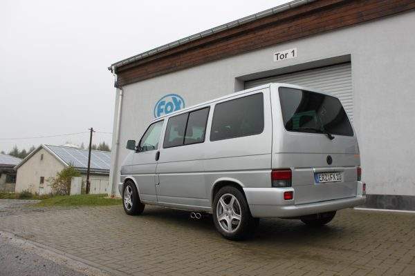 VW T4 - 2,5l TDI Sidepipe bestehend aus End- und Vorschalldämpfer mit Ausgang an der Fahrerseite - 2x106x71 Typ 38 – Bild 4