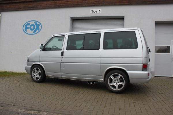 VW T4 - 2,5l TDI Sidepipe bestehend aus End- und Vorschalldämpfer mit Ausgang an der Fahrerseite - 2x106x71 Typ 38 – Bild 2