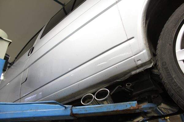 VW T4 - 2,5l TDI Sidepipe bestehend aus End- und Vorschalldämpfer mit Ausgang an der Fahrerseite - 2x106x71 Typ 38 – Bild 9