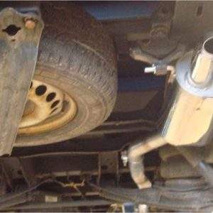 VW Bus T5 Pritsche Frontantrieb Endschalldämpfer - 2x63 Typ 26