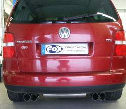 VW Touran TSI Endschalldämpfer Ausgang rechts/links - 2x76 Typ 18 rechts/links