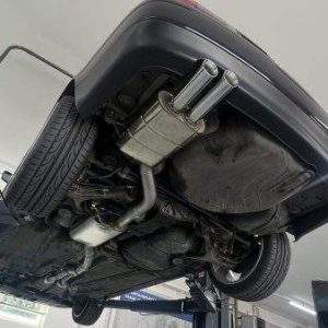 Audi S2 B4 Endschalldämpfer 76mm, Vorschalldämpfer und Y-Verbindungsrohr  - 2x80 Typ 25