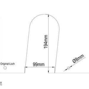 Audi A2 - Schablone für 1x90mm Wird auf Papier (A3) ausgedruckt geliefert