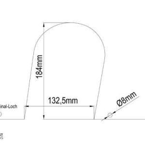 Audi A2 - Schablone für 115x85mm oval Wird auf Papier (A3) ausgedruckt geliefert