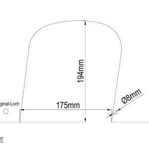 Audi A2 - Schablone für 2x80mm rund Wird auf Papier (A3) ausgedruckt geliefert