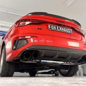 Audi S3 GY - Limousine Halbanlage ab OPF mit Abgasklappen - 2x100 Typ 25 rechts/links Endrohre schwarz emalliert