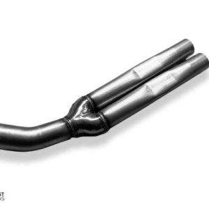 Audi RS4 B5 Verbindungsrohr 76/2x70 mit Adapter 2x60 passend auf die originalen Katalysatoren