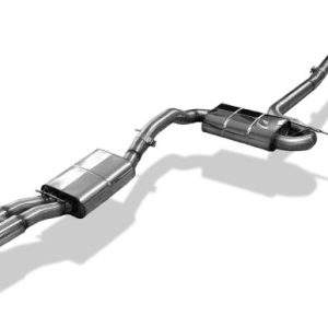 Audi A4 B5 - Frontantrieb Halbanlanlage, bestehend aus Endschalldämpfer 2x80 Typ 10 und Vorschalldämpfer