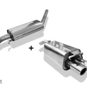 Audi 100/A6 Typ C3/C4 Frontantrieb End- und Vorschalldämpfer - 2x76 Typ 16