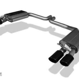 Audi S8 Typ 4H mit Abgasklappen Endschalldämpfer rechts/links zweiflutig - 2x100x77 Typ 38 rechts/links schwarz glänzend emalliert