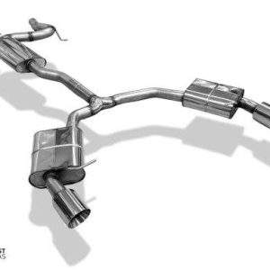 Audi A4 B9 - 2WD Endschalldämpfer rechts/links, Y-Verbinder und Mittelschalldämpfer  - 1x114 Typ 25 rechts/links