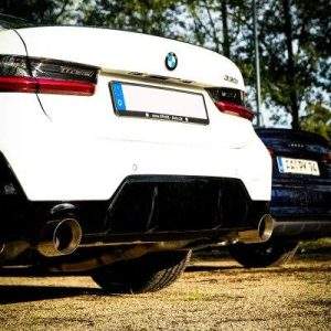 BMW G20 - 330i Endschalldämpfer quer Ausgang rechts/links mit Abgasklappe - 1x114 Typ 25 Typ rechts/links