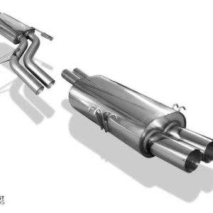 BMW E32 740i Endschalldämpfer und Vorschalldämpfer  Ø2x63,5mm inkl. Montagematerial - 2x76 Typ 10