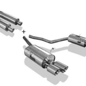 BMW E31 850i Endschalldämpfer rechts/links und Vorschalldämpfer - 2x90 Typ 25 rechts/links