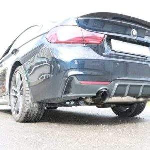 BMW F36 - 440i xDrive Grand Coupe - M-Paket Endschalldämpfer quer Ausgang rechts/links - 1x100 Typ 25 rechts/links schwarz emalliert - mit Abgasklappe im linken Endrohr