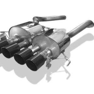 Corvette C7/ Z06 Endschalldämpfer Ausgang mittig - 4x100 Typ 25 mittig SCHWARZ