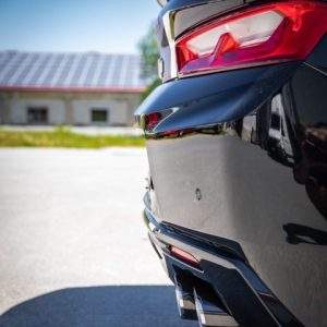 Chevrolet Camaro - A1XC Endschalldämpfer quer Ausgang rechts/links mit 2 Abgasklappen - 2x100 Typ 25 rechts/links mit schwarzen Covern