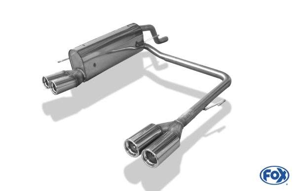 Fiat Grande Punto 199 - Benzin Endschalldämpfer Ausgang rechts/links - 2x76 Typ 13 rechts/links