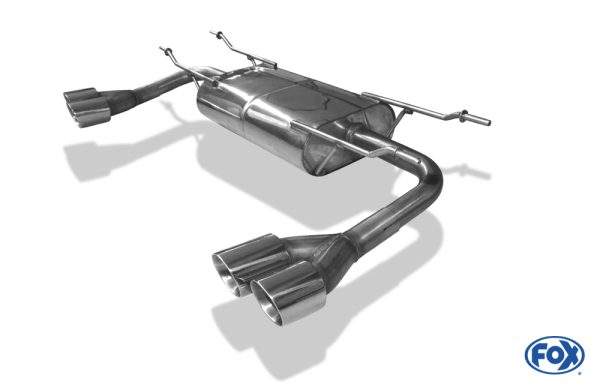 Fiat 124 Spider Endschalldämpfer quer Ausgang rechts/links - 2x76 Typ 25 rechts/links – Bild 3
