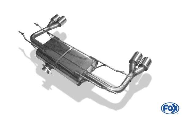 Fiat 124 Spider Endschalldämpfer quer Ausgang rechts/links - 2x76 Typ 25 rechts/links – Bild 4