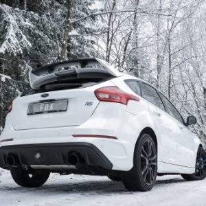 Ford Focus III RS Endschalldämpfer quer Ausgang rechts/links mit Abgasklappe - 129x106 Typ 32 rechts/links schwarz emailliert