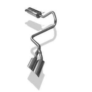 Ford Ranger 2011-08/2016 - 4x4 - Doppelkabine Endschalldämpfer Sidepipe, Ausgang an der linken Fahrzeugseite hinter dem Hinterrad - 2x115x85 Typ 38