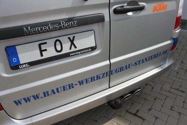 Mercedes Vito/ Viano - W639 - NICHT Kompact/ not kompact Endschalldämpfer - 2x115x85 Typ 32 – Bild 2