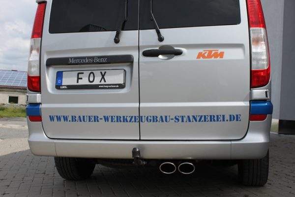 Mercedes Vito/ Viano - W639 - NICHT Kompact/ not kompact Endschalldämpfer - 2x115x85 Typ 32 – Bild 3