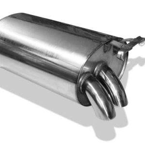 Mercedes SL Typ R129 Endschalldämpfer Ø70mm - 2x55 Typ 28 - Nur für Modelle mit serienmäßiger Steckverbindung! (kein Flansch!)