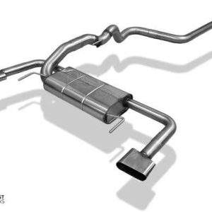 Opel Astra J OPC Halbanlage Racing, bestehend aus Endschalldämpfer Ausgang rechts/links mit unsichtbaren Endrohren (Abgas strömt aus den originalen Endrohren) mit Vorschalldämpfer