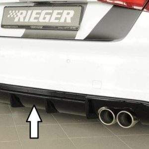 Audi A3 8V Limousine Facelift Rieger Heckeinsatz ABS schwarz glänzend
