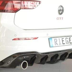 Rieger Heckeinsatz - Golf 8 - ABS schwarz glänzend VW Golf 8 GTI: 08.20- | 5-tür.