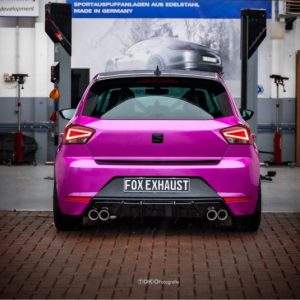 Seat Ibiza V - KJ Endschalldämpfer mit Abgasklappe Ausgang rechts/links - 2x76 Typ 25 rechts/links