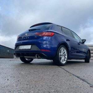 Seat Leon 5F - Starre Hinterachse Endschalldämpfer Ausgang rechts/links - 1x100 Typ 25 rechts/links für Rieger Stoßstange