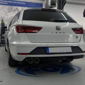Seat Leon 5F ST - Starre Hinterachse Endschalldämpfer und Vorschalldämpfer - 2x90 Typ 25