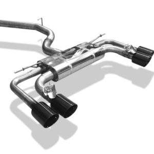 Cupra Ateca/ Seat Ateca Cupra 4x4 - 5FP Halbanlage ab Kat - 2x100 Typ 25 rechts/links Anthrazit emalliert - mit 2 elektronischen Klappen