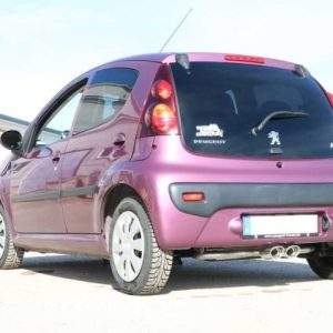 CitroenC1/ Peugeot 107/ Toyota Aygo Endschalldämpfer Ausgang mittig - 2x106x71 Typ 33
