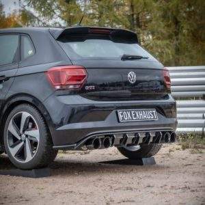 VW Polo AW1 GTI Endschalldämpfer Ausgang rechts/links - 2x100 Typ 25 rechts/links schwarz emailliert