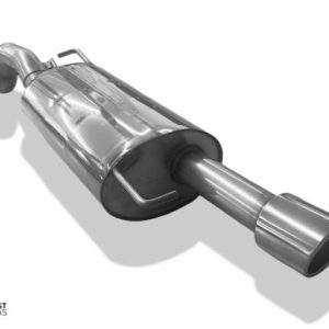 VW Golf IV Jubi-Stoßstange Endschalldämpfer Ø63,5 - 1x90 Typ 16 passend an die originale Jubi-Stoßstange