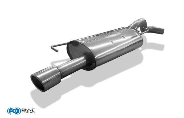 VW Golf IV Jubi-Stoßstange Endschalldämpfer Ø63,5 - 1x90 Typ 16 passend an die originale Jubi-Stoßstange – Bild 2