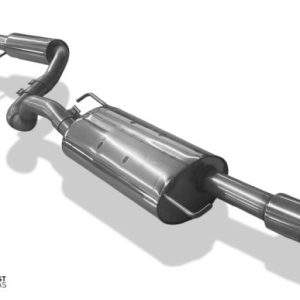 VW Golf IV Jubi-Stoßstange Endschalldämpfer Ø63,5 und Vorschalldämpfer - 1x90 Typ 16 passend an die originale Jubi-Stoßstange