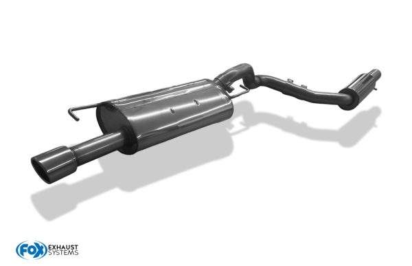 VW Golf IV Jubi-Stoßstange Endschalldämpfer Ø63,5 und Vorschalldämpfer - 1x90 Typ 16 passend an die originale Jubi-Stoßstange – Bild 2