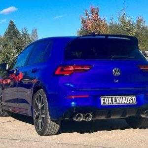 VW Golf 8 R Endrohre rechts/links - 2x100 Typ 25 rechts/links - passend auf den originalen Endschalldämpfer