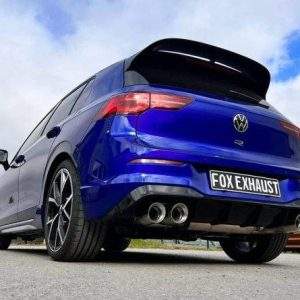 VW Golf 8 R Halbanlage ab OPF - 2x100 Typ 25 rechts/links mit perforierten Innenleben - mit 2 elektronischen Klappen