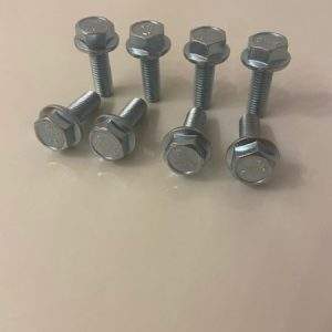 Set bestehend aus 8 Stk. Sechskantschraube M10x30 mit Flansch für Achszapfen Hinten + Loctite,  Div. VW Modele, OE Ref. N90877301